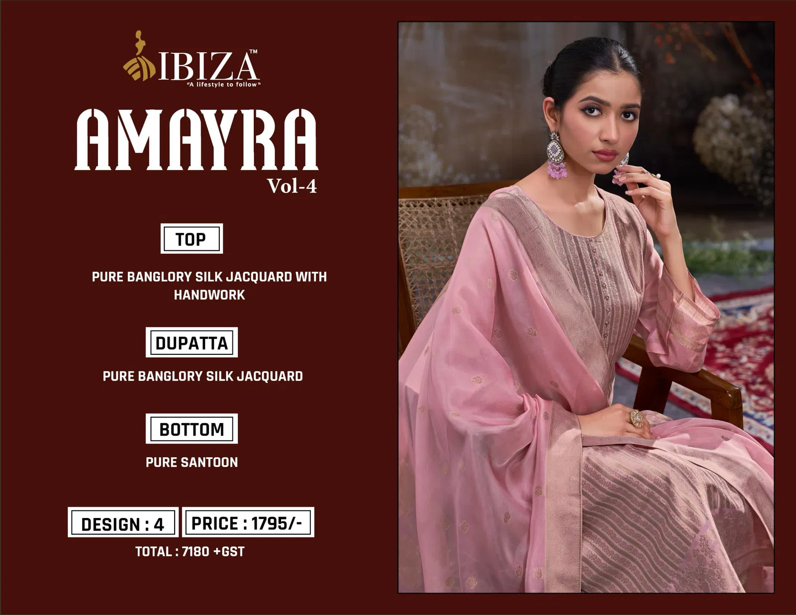 Amayra Vol 4 By Ibiza Banglory Silk Designer Salwar Kameez Orders In India